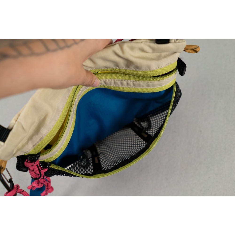 Topo Designs Accessory Shoulder Bag Ripstop Mesh Multi Color Block Pouch - Picture 8 of 8